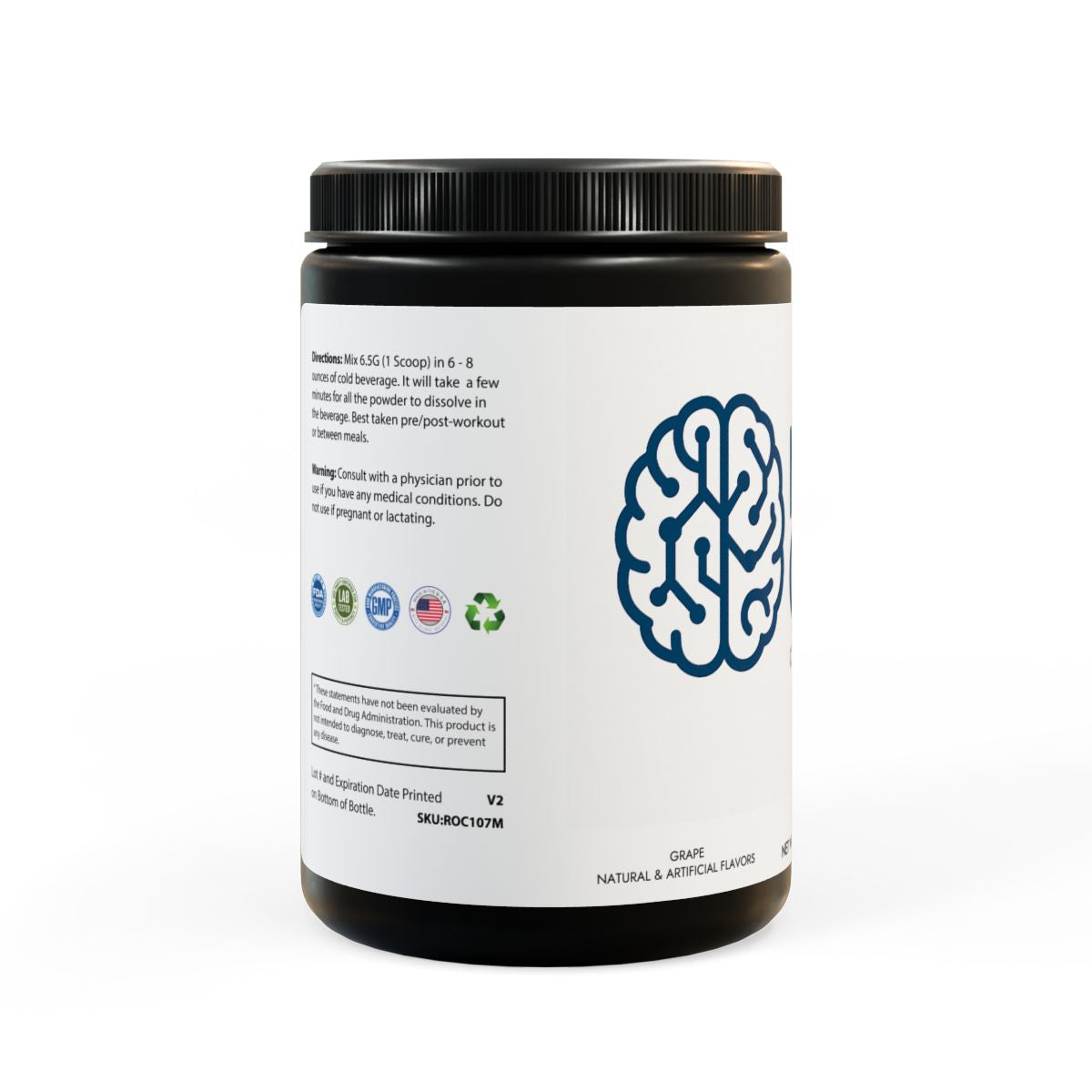 BCAA Supplement, Grape (325g, 11.46oz, 50 servings)